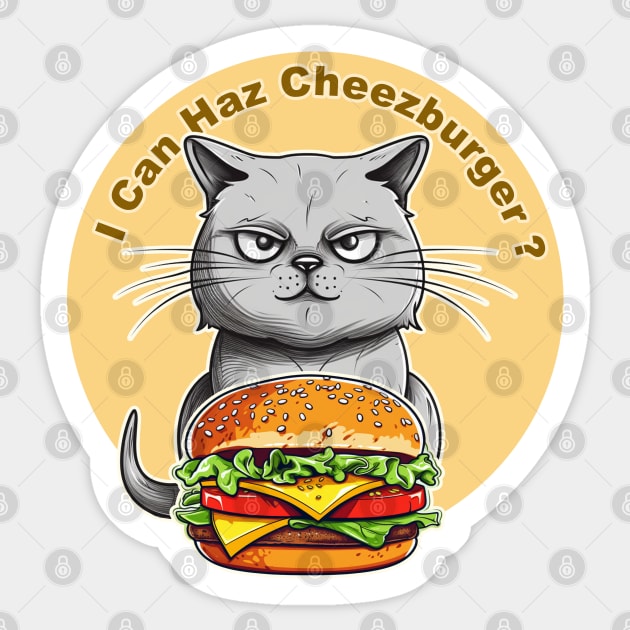 "I Can Haz a Cheeseburger" Meme Internet Culture Sticker by GAMAS Threads